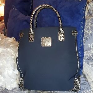 Leopard print accent Tote Bag